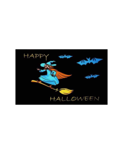 Happy Halloween 2 Hexe Fahne/Flagge 90 x 150cm