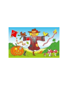 Herbst Vogelscheuche Fahne/Flagge 90 x 150cm