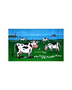 Kühe an der Küste Fahne/Flagge 90 x 150cm