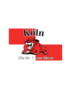 Köln Bulldogge Fahne/Flagge 90 x 150cm
