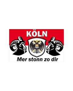 Köln Mer stonn zo dir Fahne/Flagge 90 x 150cm