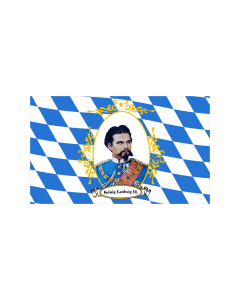 Bayern König Ludwig mit Schrift Fahne/Flagge 90 x 150cm
