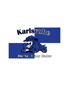 Karlsruhe Bulldogge Fahne/Flagge 90 x 150cm
