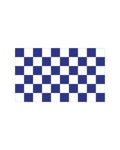Karo blau-weiß Fahne/Flagge 60 x 90cm
