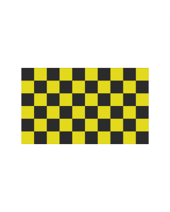Karo gelb-schwarz Fahne/Flagge 90 x 150cm