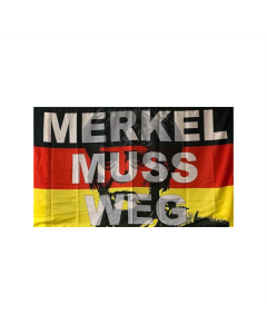 Merkel muss weg Fahne/Flagge 90 x 150cm