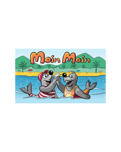 Moin Moin Seehunde Urlaub Fahne/Flagge 90 x 150cm