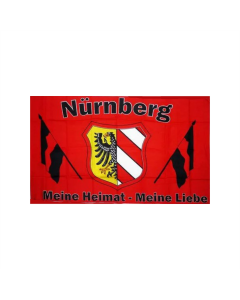 Nürnberg Meine Heimat-Meine Liebe Fahne/Flagge 90 x 150cm