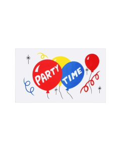Party Time Luftballons Bootsfahne/Motorradflagge 30 x 45cm