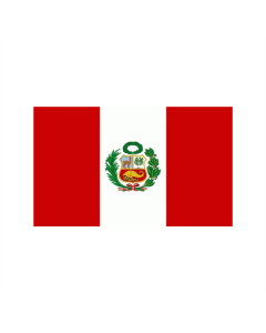 Peru mit Wappen Fahne/Flagge 60 x 90cm