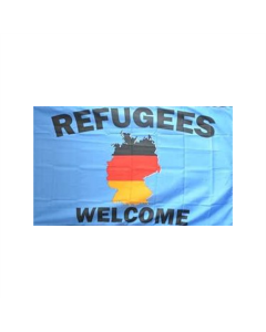 Refugees Welcome Fahne/Flagge 90 x 150cm