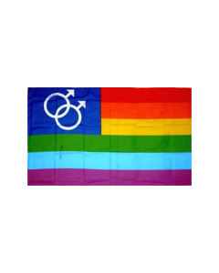Regenbogen Marsmen Mann Fahne/Flagge 90 x 150cm