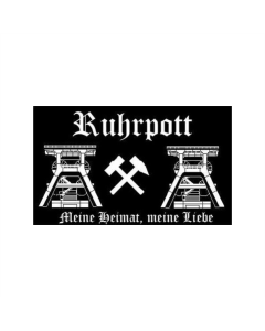 Ruhrpott Meine Heimat Meine Liebe Bootsfahne/Motorradflagge 30 x 45cm