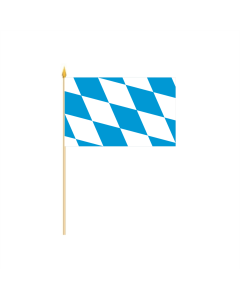 Bayern große Rauten Stockflagge 30 x 40cm