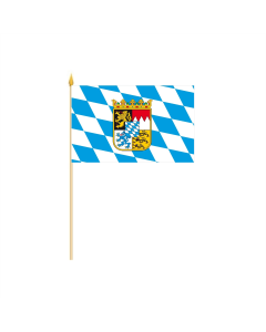 Bayern mit Wappen Stockflagge 30 x 45cm