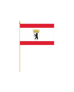 Berlin mit Krone Stockflagge 30 x 45cm