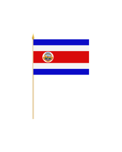 Costa Rica mit Wappen Stockflagge 30 x 45cm