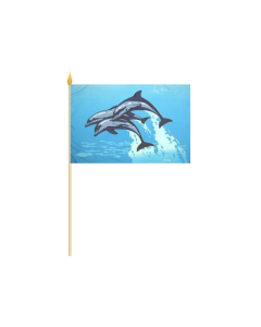 Delfine Stockflagge 30 x 45cm