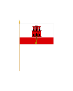 Gibraltar Stockflagge 30 x 45cm