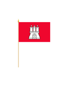 Hamburg Freie und Hansestadt Stockflagge 30 x 45cm