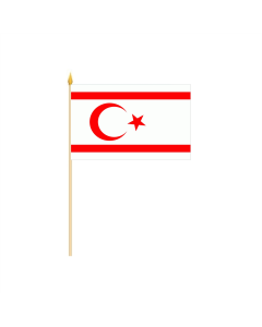 Nordzypern Stockflagge 30 x 45cm