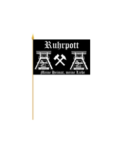 Ruhrpott Meine Heimat Meine Liebe Stockflagge 30 x 45cm