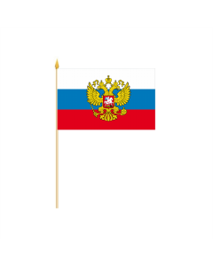 Russland mit Adler Stockflagge 30 x 45cm