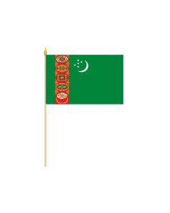 Turkmenistan Stockflagge 30 x 45cm