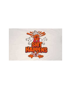 Shit Happens Fahne/Flagge 90 x 150cm