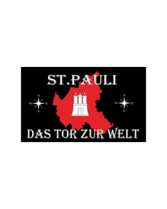 St. Pauli Das Tor zur Welt Fahne/Flagge 90 x 150cm