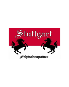 Stuttgart Schwabenpower 2 Pferde Fahne/Flagge 90 x 150cm