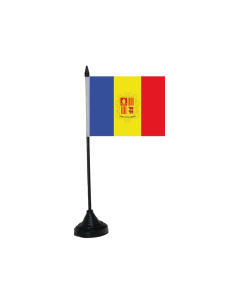 Andorra mit Wappen Tischfahne/Tischflagge 10 x 15cm