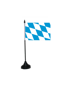 Bayern große Rauten Tischfahne/Tischflagge 10 x 15cm