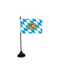 Bayern mit Löwen Staatswappen Tischfahne/Tischflagge 10 x 15cm