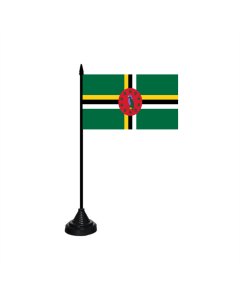 Dominica Tischfahne/Tischflagge 10 x 15cm