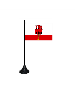 Gibraltar Tischfahne/Tischflagge 10 x 15cm