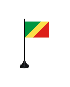 Kongo (Republik) Tischfahne/Tischflagge 10 x 15cm