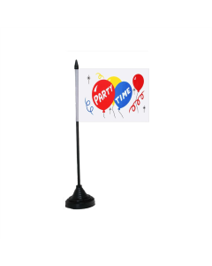 Party Time Luftballons Tischfahne/Tischflagge 10 x 15cm