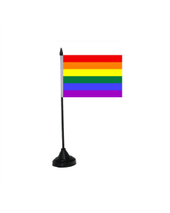 Regenbogen Tischfahne/Tischflagge 10 x 15cm