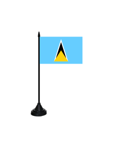 St. Lucia Tischfahne/Tischflagge 10 x 15cm