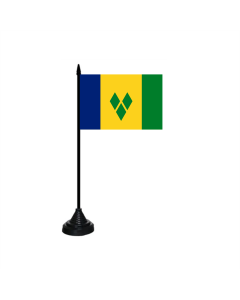 St. Vincent und die Grenadinen Tischfahne/Tischflagge 10 x 15cm