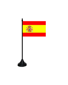 Spanien mit Wappen Tischfahne/Tischflagge 10 x 15cm