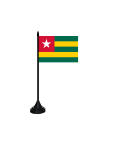 Togo Tischfahne/Tischflagge 10 x 15cm
