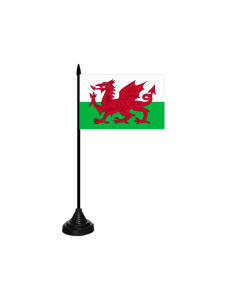 Wales Tischfahne/Tischflagge 10 x 15cm