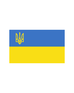 Ukraine mit Wappen Fahne/Flagge 60 x 90cm