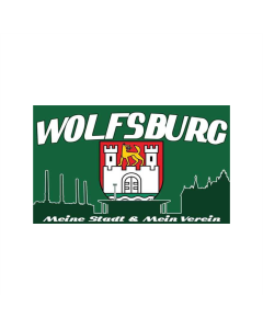 Wolfsburg Meine Stadt, mein Verein Fahne/Flagge 90 x 150cm