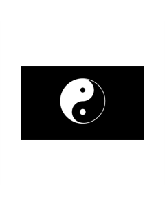 Ying Yang schwarz Fahne/Flagge 90 x 150cm
