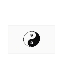 Ying Yang weiß Fahne/Flagge 90 x 150cm